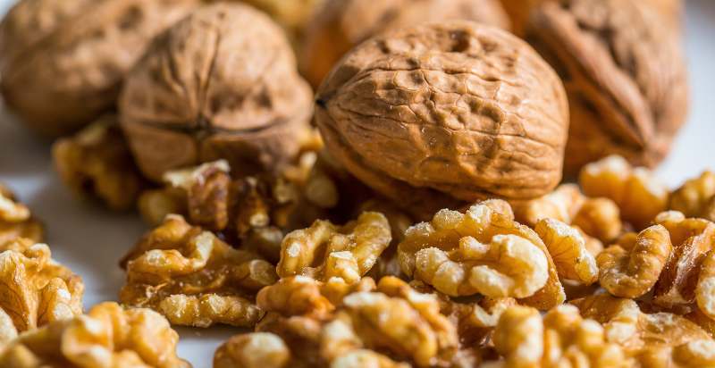 harvested walnuts