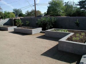 Cement Block Raised Garden Bed