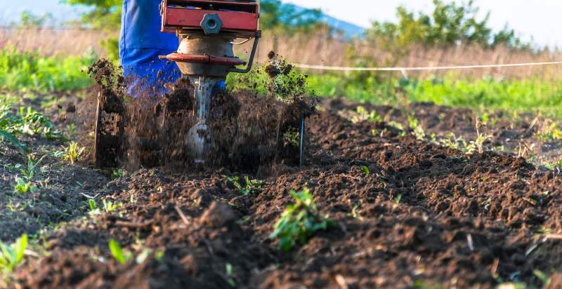 use a rotary tiller