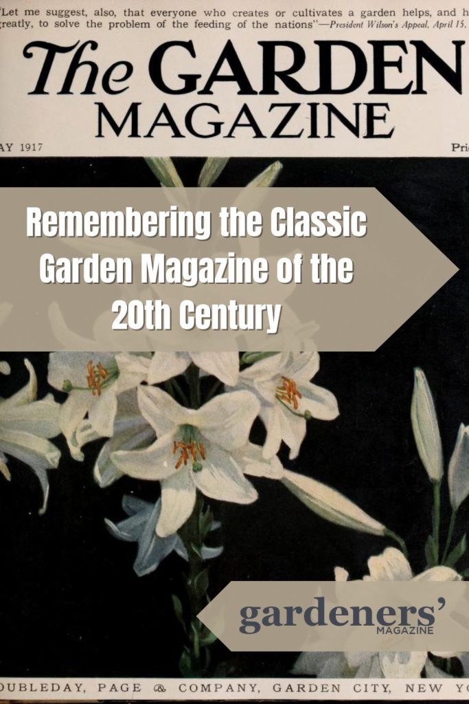 Cover page of The Garden Magazine- May 1917
