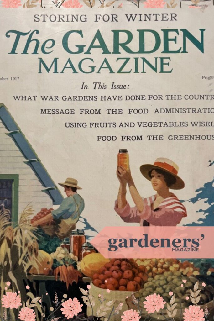 Cover page of The Garden Magazine- October 1917