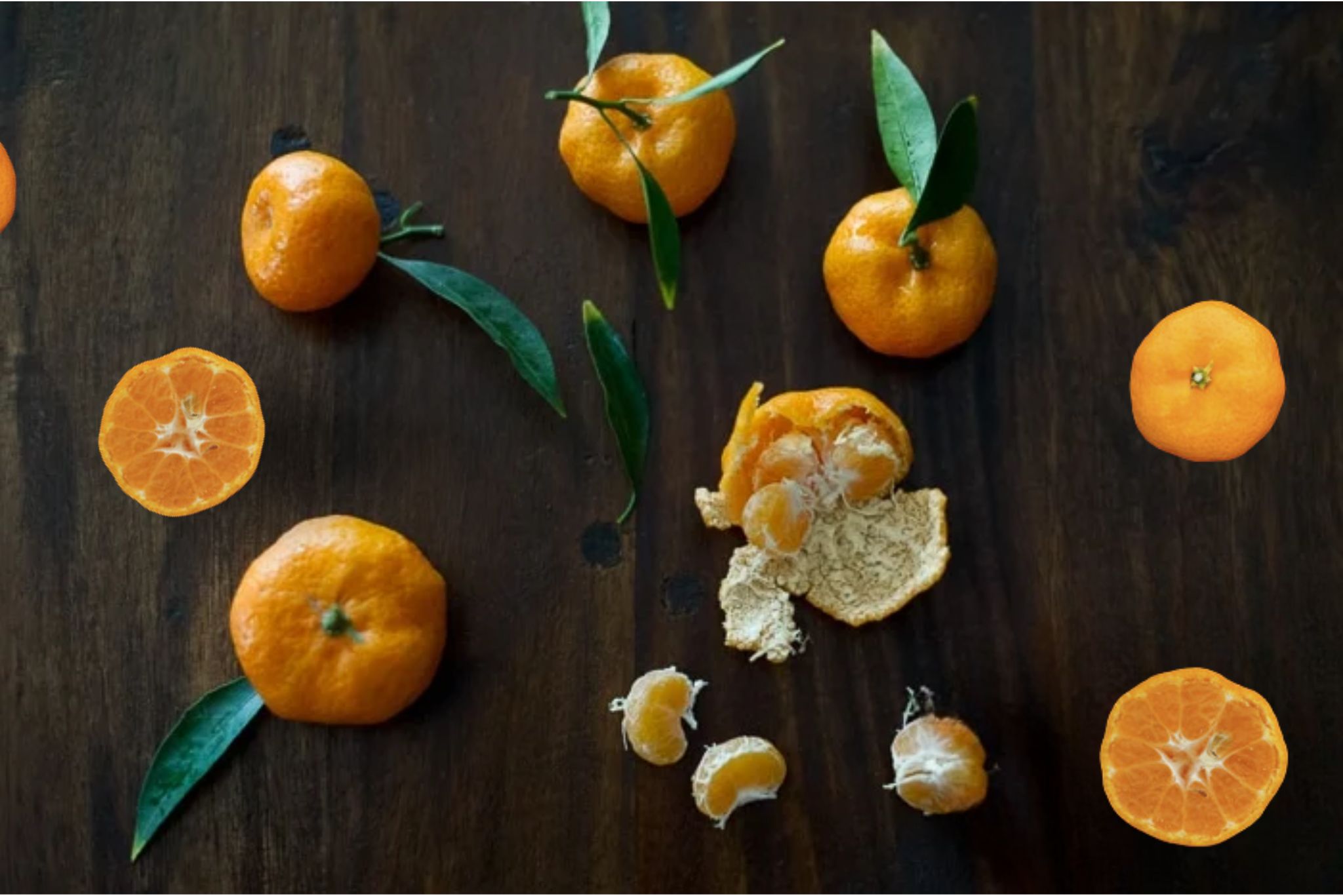 Kishu mandarins on a table